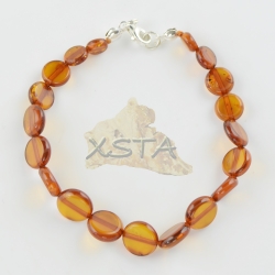 Baltic Amber bracelet with cognac beads